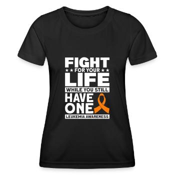 Patient Leukämie Geschenk - Frauen Funktions-T-Shirt - Schwarz - Vorne - AI Model Female 172 light (172cm)