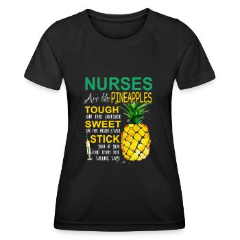 Nurses Pineapples - T-shirt sport Femme - noir - Devant - AI Model Female 172 light (172cm)