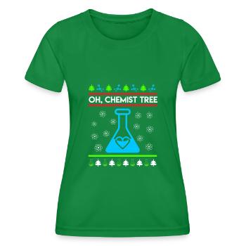 Oh Chemist Tree Chemistry Students Chemist - Women's Functional T-Shirt - kelly green - Front - AI Model Female 172 dark (172cm)