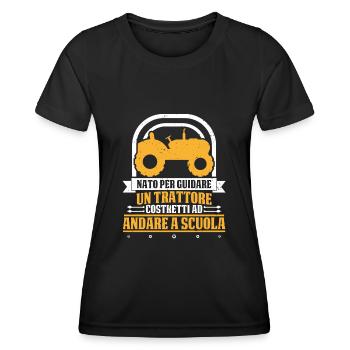 Detti Farmer Contadino Ragazzi Nato Per Guidare - Frauen Funktions-T-Shirt - Schwarz - Vorne - AI Model Female 172 light (172cm)