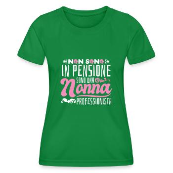 Non sono in pensione sono una Nonna professionista - Frauen Funktions-T-Shirt - Kelly Green - Vorne - AI Model Female 172 dark (172cm)