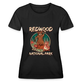 USA Amerika Nationalpark - Frauen Funktions-T-Shirt - Schwarz - Vorne - AI Model Female 172 light (172cm)