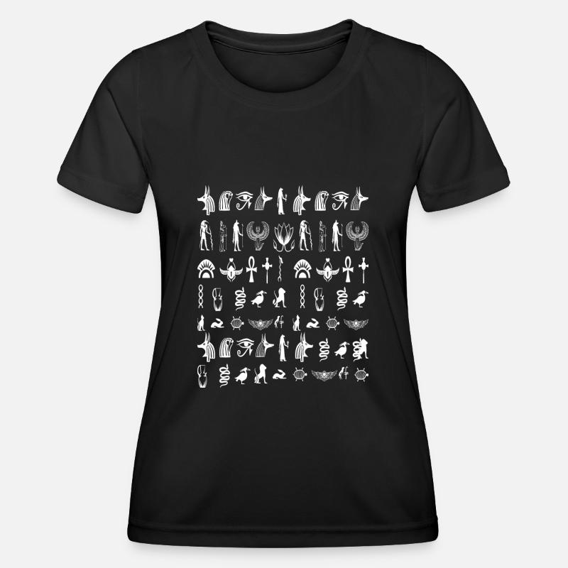 Egypt Hieroglyphics Egyptian - Women's Functional T-Shirt - black