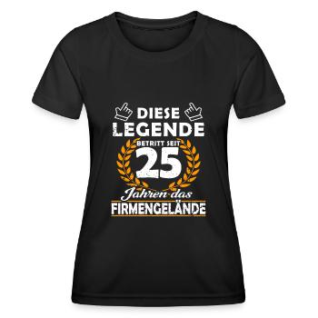 Legend enters 25 years of grounds - company anniversary - Women's Functional T-Shirt - black - Front - AI Model Female 172 light (172cm)