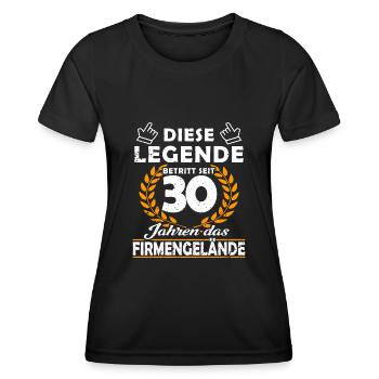 Legend enters 30 years of grounds - Company anniversary - Women's Functional T-Shirt - black - Front - AI Model Female 172 light (172cm)