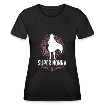 Super Nonna migliore del mondo Idee Regali - Frauen Funktions-T-Shirt - Schwarz - Vorne - AI Model Female 172 light (172cm)