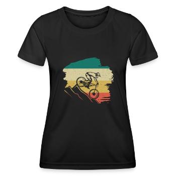 Downhill Retro - T-shirt sport Femme - noir - Devant - AI Model Female 172 light (172cm)