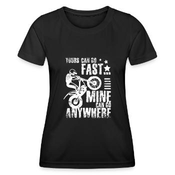Moto trial bike - Women's Functional T-Shirt - black - Front - AI Model Female 172 light (172cm)