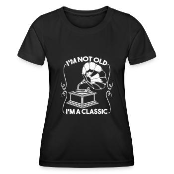 Im A Classic Grammophon Platine - T-shirt sport Femme - noir - Devant - AI Model Female 172 light (172cm)
