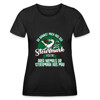 Österreich Steirer Steiermark - Frauen Funktions-T-Shirt - Schwarz - Vorne - AI Model Female 172 light (172cm)
