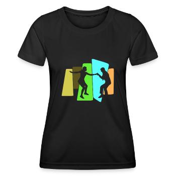 Boogie Woogie Swing Danse rétro - T-shirt sport Femme - noir - Devant - AI Model Female 172 light (172cm)