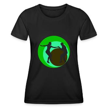 Boogie Woogie tanzen Retro Tänzer - Frauen Funktions-T-Shirt - Schwarz - Vorne - AI Model Female 172 light (172cm)