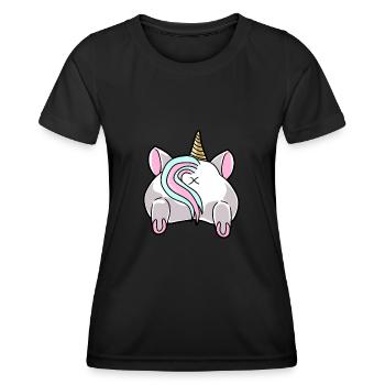 Licorne Butt Magical Unicorn Lovers - T-shirt sport Femme - noir - Devant - AI Model Female 172 light (172cm)