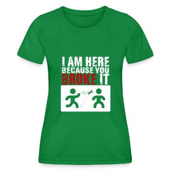 Vintage Tuner Kfz Mechaniker Retro Auto Tüftler - Frauen Funktions-T-Shirt - Kelly Green - Vorne - AI Model Female 172 dark (172cm)