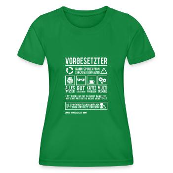 Vorgesetzter Abteilungsleitung Manager Humor - Frauen Funktions-T-Shirt - Kelly Green - Vorne - AI Model Female 172 dark (172cm)