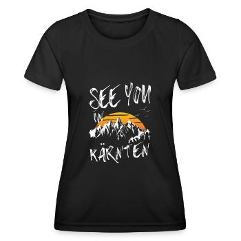 Carinthie Ski Berg Snowboarden Autriche - T-shirt sport Femme - noir - Devant - AI Model Female 172 light (172cm)
