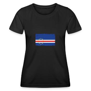 Drapeau Du Cap-Vert Drapeau Du Cap-Vert - T-shirt sport Femme - noir - Devant - AI Model Female 172 light (172cm)