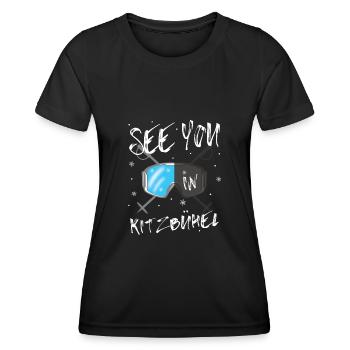 Kitzbühel Ski Tyrol Snowboard Autriche - T-shirt sport Femme - noir - Devant - AI Model Female 172 light (172cm)