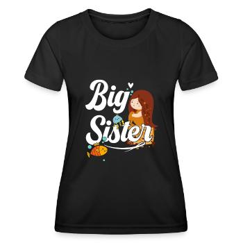 Grande sœur Big Sis - T-shirt sport Femme - noir - Devant - AI Model Female 172 light (172cm)