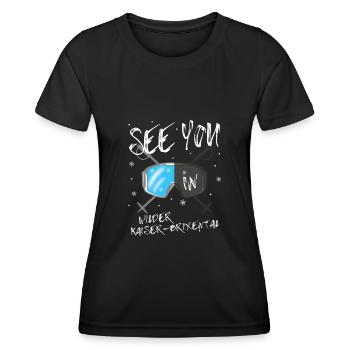 Wilder Kaiser-Brixental Ski Tirol Österreich - Frauen Funktions-T-Shirt - Schwarz - Vorne - AI Model Female 172 light (172cm)
