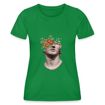 Dark Academia Statue Fleur Chemise - T-shirt sport Femme - vert - Devant - AI Model Female 172 dark (172cm)