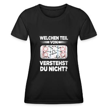 Eishockey Trainer Eishockeyspieler Lustiger Coach - Frauen Funktions-T-Shirt - Schwarz - Vorne - AI Model Female 172 light (172cm)