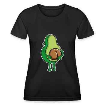 Avocado Ass Scratch Butt Avocado Lover Vegan - Frauen Funktions-T-Shirt - Schwarz - Vorne - AI Model Female 172 light (172cm)
