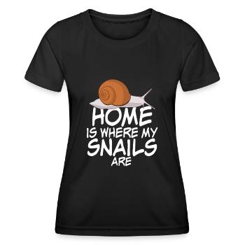 Escargots Escargots Blague Escargot Escargot - T-shirt sport Femme - noir - Devant - AI Model Female 172 light (172cm)