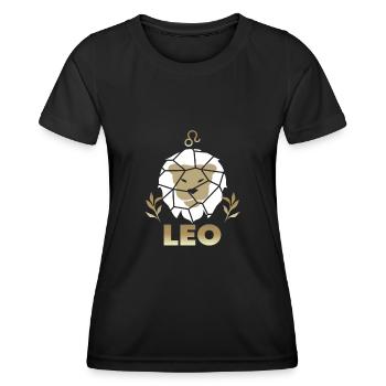 Leo-Status - Frauen Funktions-T-Shirt - Schwarz - Vorne - AI Model Female 172 light (172cm)