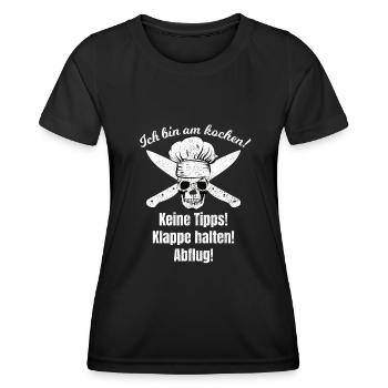 Küchenchef Kochen Küche Kantine Hobbykoch Berufe - Frauen Funktions-T-Shirt - Schwarz - Vorne - AI Model Female 172 light (172cm)