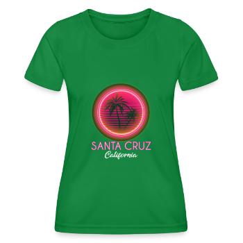 Santa Cruz Californie Coucher de soleil 70s années 80 - T-shirt sport Femme - vert - Devant - AI Model Female 172 dark (172cm)