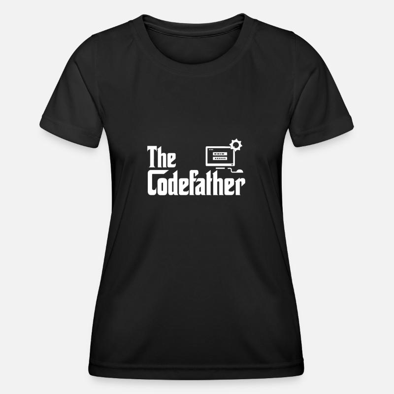 L’ordinateur codeur codeur développeur Codefather - T-shirt sport Femme - noir