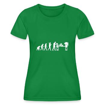 Tour CNC d’opérateur de machine de découpe Evolution - T-shirt sport Femme - vert - Devant - AI Model Female 172 dark (172cm)