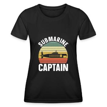 U-Boot Marine Militär Navy Veteran Unterseeboot - Frauen Funktions-T-Shirt - Schwarz - Vorne - AI Model Female 172 light (172cm)