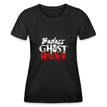 ghost hunting ghost paranormal ghost hunter - Women's Functional T-Shirt - black - Front - AI Model Female 172 light (172cm)