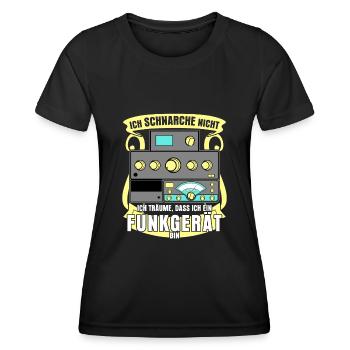 Amateurfunk Schnarchen Amateurfunker - Frauen Funktions-T-Shirt - Schwarz - Vorne - AI Model Female 172 light (172cm)