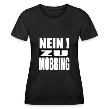 Gegen Mobbing Nein zu Mobbing - Frauen Funktions-T-Shirt - Schwarz - Vorne - AI Model Female 172 light (172cm)