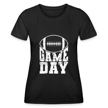 Football Game Day American Football - Frauen Funktions-T-Shirt - Schwarz - Vorne - AI Model Female 172 light (172cm)