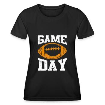 Football Game Day - Frauen Funktions-T-Shirt - Schwarz - Vorne - AI Model Female 172 light (172cm)