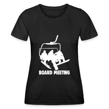 Vorstandssitzung zum Skilift - Snowboard Fun Gift - Frauen Funktions-T-Shirt - Schwarz - Vorne - AI Model Female 172 light (172cm)