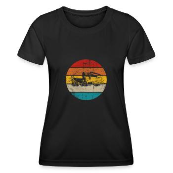 Concrete Mixer Construction Site Mixer Retro Gift - Women's Functional T-Shirt - black - Front - AI Model Female 172 light (172cm)
