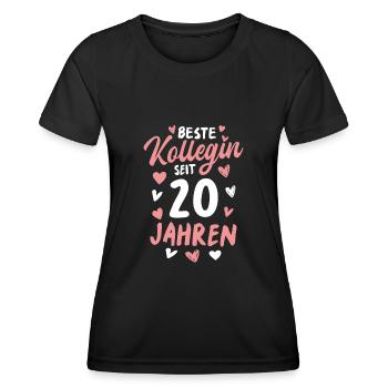 Beste Kollegin 20 Jahre Jubiläum Arbeitskollegin - Frauen Funktions-T-Shirt - Schwarz - Vorne - AI Model Female 172 light (172cm)