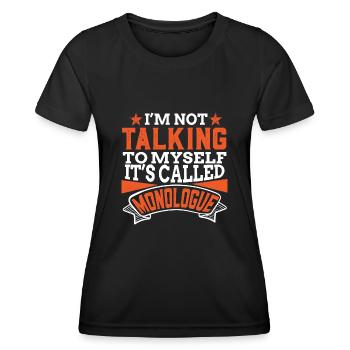 Acteur Monologues Acteur - T-shirt sport Femme - noir - Devant - AI Model Female 172 light (172cm)