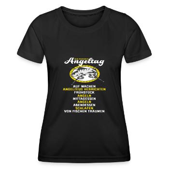 Angeler - Frauen Funktions-T-Shirt - Schwarz - Vorne - AI Model Female 172 light (172cm)