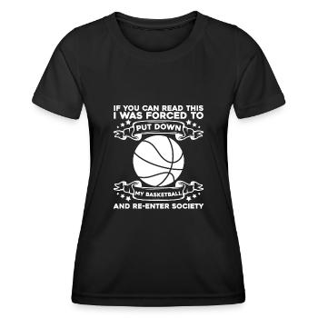 Basketball Basketballer - Frauen Funktions-T-Shirt - Schwarz - Vorne - AI Model Female 172 light (172cm)