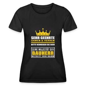 Bauherr - Frauen Funktions-T-Shirt - Schwarz - Vorne - AI Model Female 172 light (172cm)