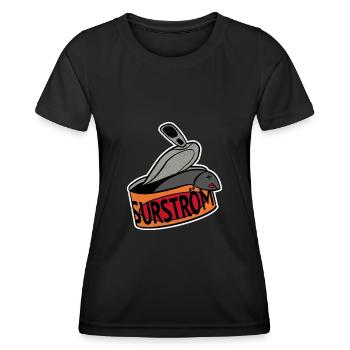 Sürströmming Fisch Kotzfisch Dosen Geschenk - Frauen Funktions-T-Shirt - Schwarz - Vorne - AI Model Female 172 light (172cm)