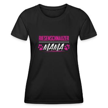 Riesenschnauzer Mama Spruch Schnauzer - Frauen Funktions-T-Shirt - Schwarz - Vorne - AI Model Female 172 light (172cm)