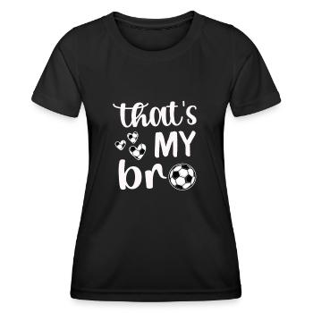 Proud Football Sister Football Player Brother - Women's Functional T-Shirt - black - Front - AI Model Female 172 light (172cm)