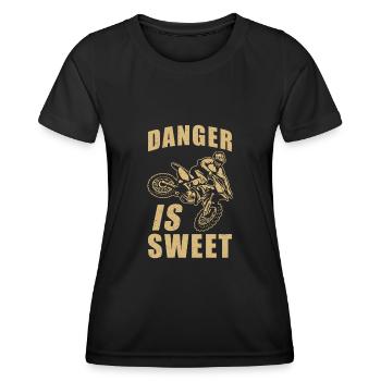 Motocross - Frauen Funktions-T-Shirt - Schwarz - Vorne - AI Model Female 172 light (172cm)